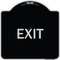 Signmission Designer Series Sign-Exit 1, Black & Silver Heavy-Gauge Aluminum Sign, 18" H, 18" L, BS-1818-24042 A-DES-BS-1818-24042 - alternate 1